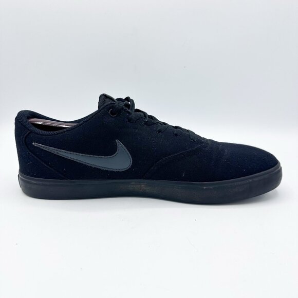 Nike SB Skate Shoes Men's 11 Black Check Solarsoft Canvas Skateboarding Sneakers - Picture 2 of 9